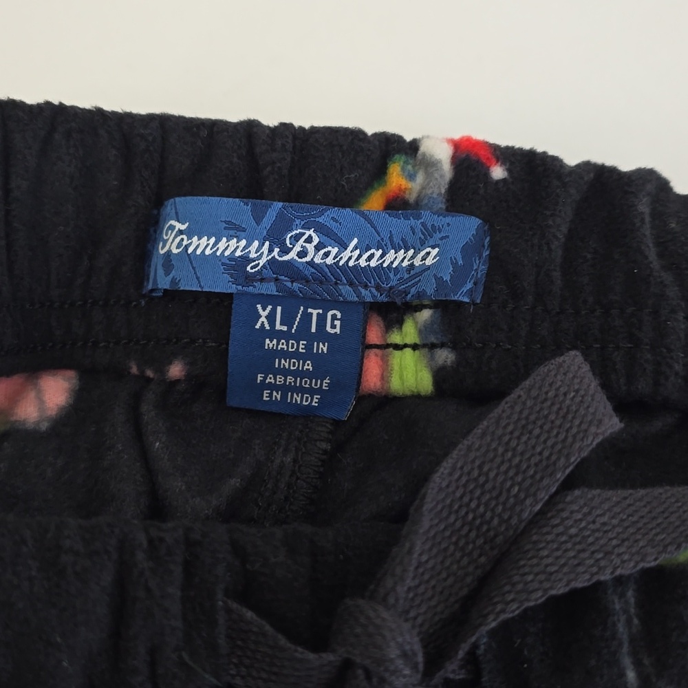 NWT Tommy Bahama Men's Fleece Pants Tropical Toucan Black Size XL - Picture 14 of 16